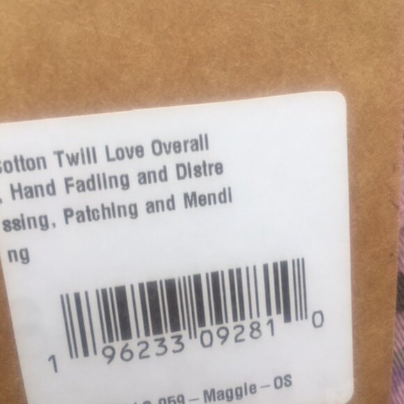 Magnolia Pearl Cotton Twill Overall/Hand Fading/Distressing/Patching/Mending - Picture 8 of 8